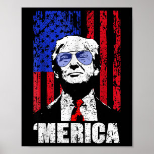 Merica Trump glücklich über den 4. Juli Trump - Am Poster