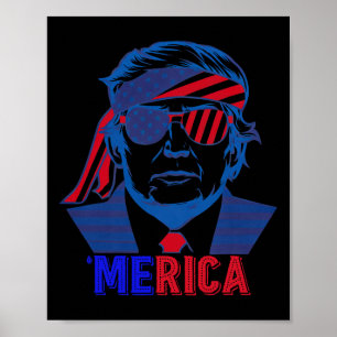 Merica Trump glücklich über den 4. Juli Trump - Am Poster
