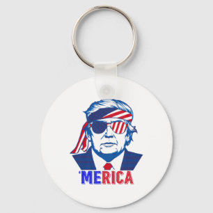 Merica Trump glücklich über den 4. Juli Trump - Am Schlüsselanhänger