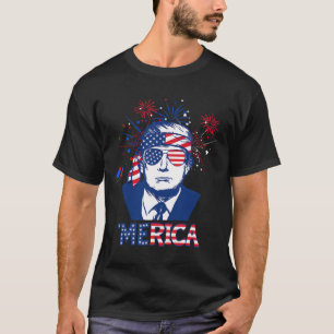 Merica Trump glücklich über den 4. Juli Trump - Am T-Shirt
