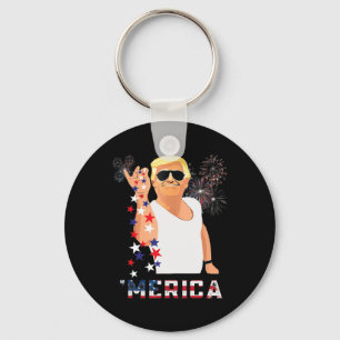 Merica Trump Outfits Don Betrunken Donald Betrunke Schlüsselanhänger