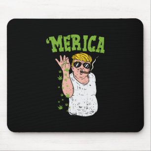 Merica Trump raucht Gras Lustiges Stoner-Geschenk  Mousepad