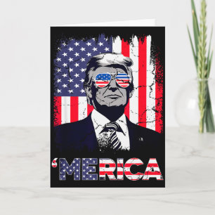 Merica Trump Weihnachts-Shirt 4. Juli Trump Ame Karte