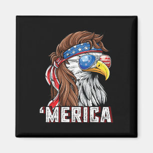 Merica USA American Flag Patriotic 4. Juli Bal Magnet