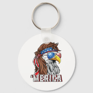 Merica USA American Flag Patriotic 4. Juli Byl Schlüsselanhänger