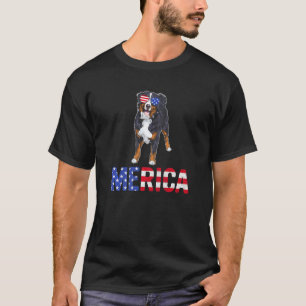 Merica Usa Flag Bernese Mountain Dog Sonnenbrille  T-Shirt