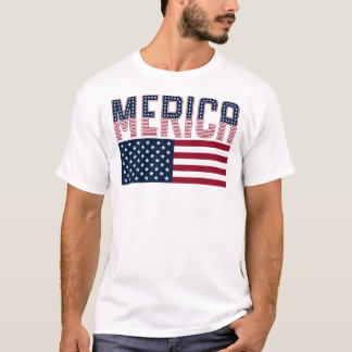 Merica USA-Flagge Unabhängigkeitstag 4. Juli T-Shirt