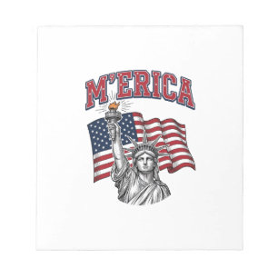 MERICA Vintage Liberty Patriotisch Notizblock
