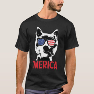 Merica Westie Hund American Flag Sonnenbrille 4. T-Shirt