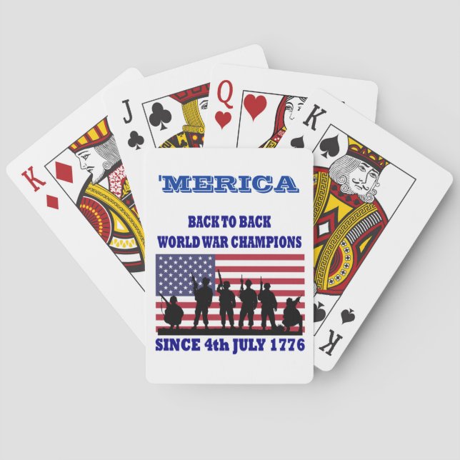 Merica: Zurück zu den Weltmeistern Spielkarten (Rückseite)