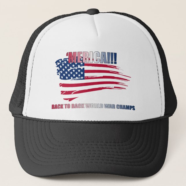 'merica!!! Zurück zu Rückseite Baby!!! Truckerkappe (Vorderseite)