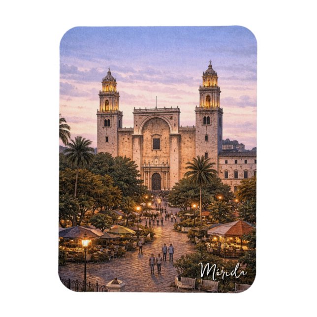 Merida Mexico Reise Magnet (Vertikal)