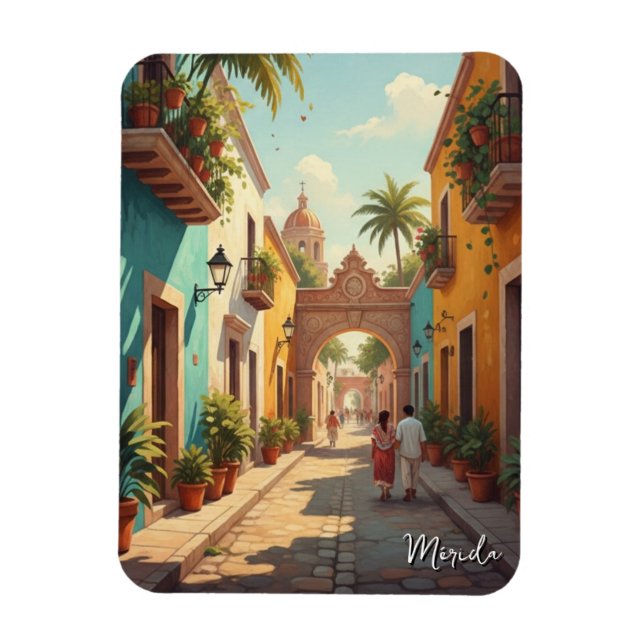 Merida Mexico Reise Magnet (Vertikal)