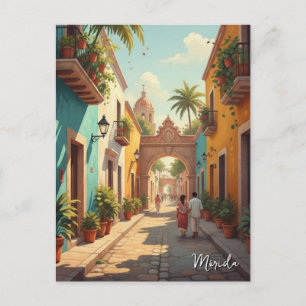 Merida Mexico Reise Postkarte