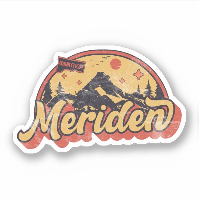 Meriden, Connecticut Aufkleber (Vorderseite)