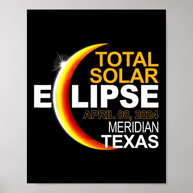 Meridian 2024 Solar Eclipse 2024 040824 Eclipse Poster (Vorne)