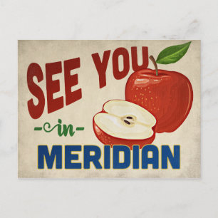 Meridian Idaho Apple - Vintage Travel Postkarte