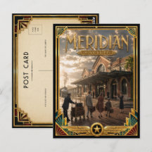 Meridian Mississippi Vintage Art Deco Goldenes Zei