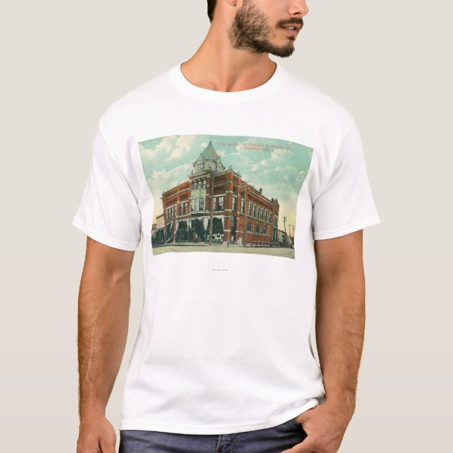 Meridian und Stewart-Straßen-Schnitt-Ansicht T-Shirt (Vorderseite)