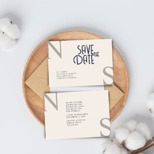Merino Minimalistisch & elegant kühne Initials Wed Save The Date
