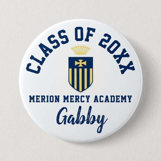 Merion Mercy Academy Button Logo Custom (Vorderseite)