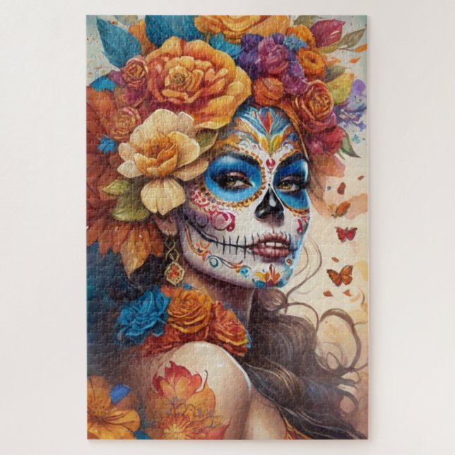 Merizing Women in Sugar Skull Make (Vertikal)