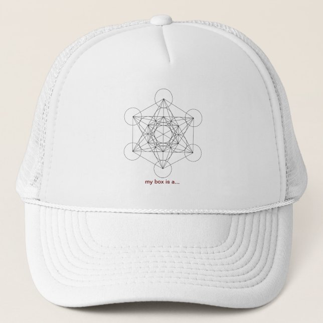 Merkaba, metatrons cube, star tetrahedron  hat truckerkappe (Vorderseite)