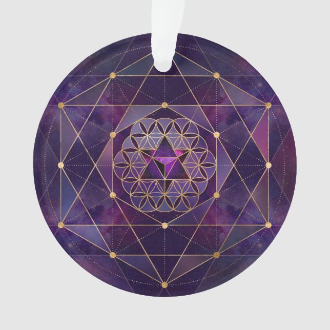 Merkabah en fleur de vie - Géométrie sacrée (devant)