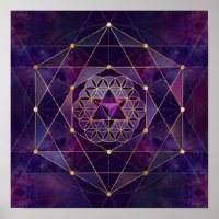 Merkabah in Blume des Lebens - Heilige Geometrie