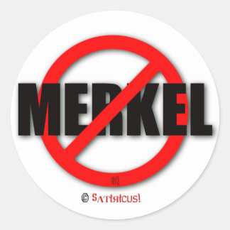 Merkel MUSS weg! Runder Aufkleber