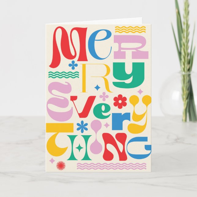 Merken Sie alles Trendy Type Mix Grußkarte Karte (Vorderseite)