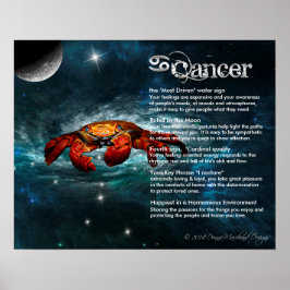 Merkmale des Krebses Poster