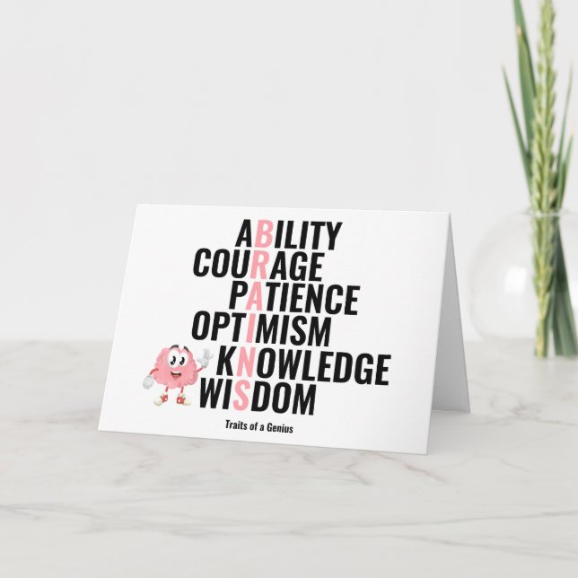 Merkmale eines Genius Karte (Vorderseite)