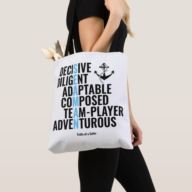 Merkmale eines Seeleuten Tasche (Von Nahem)