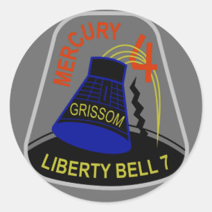 Merkur-4-Aufkleber Runder Aufkleber