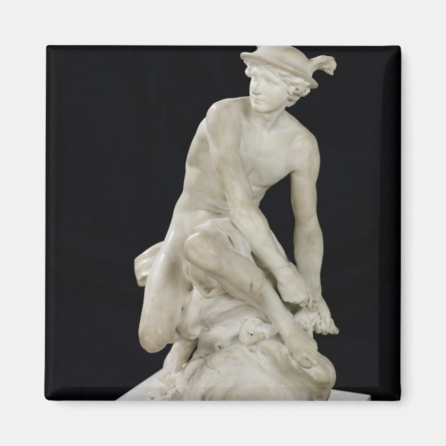 Merkur Attaching seiner Flügelsandalen, 1744 Magnet (Vorne)