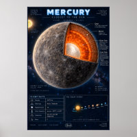 Merkur- Querschnitt-Wissenschafts-Infografik