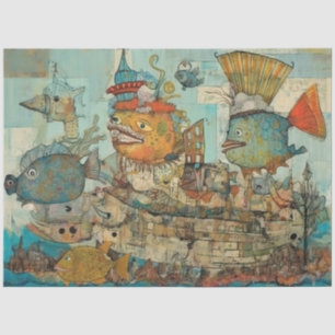 Merkwürdig unter dem Cartoon der Kids-Collage Deko Seidenpapier