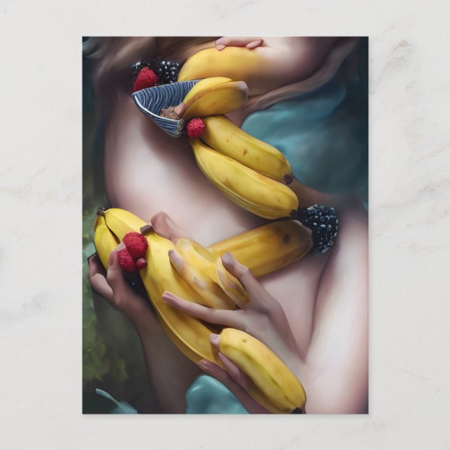 Merkwürdige AI Gone Bananas Postkarte (Vorderseite)