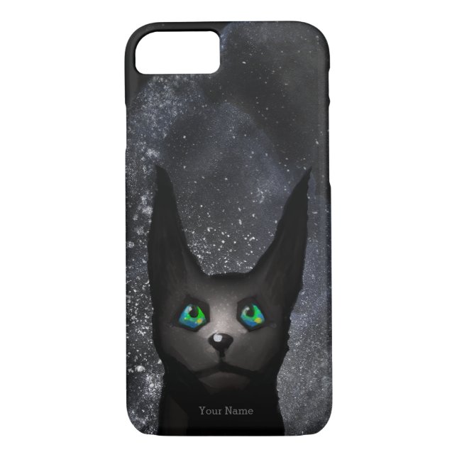 Merkwürdige alien-Katze - Nachthimmel Case-Mate iPhone Hülle (Rückseite)