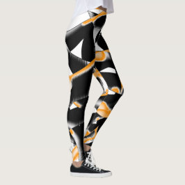Merkwürdige Bänder, orange weiße Kratzer Leggings