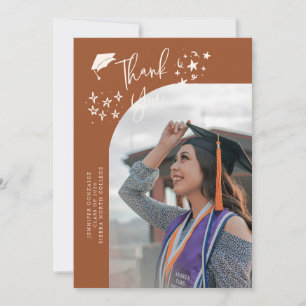 Merkwürdige Dankeschön-Sterne Terrakotta-Absolvent Ankündigung