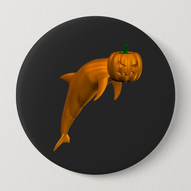 Merkwürdige Halloween-Dolphin Button (Vorderseite)