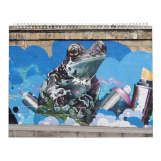 Merkwürdige Kreaturen als Graffiti 2024 Kalender