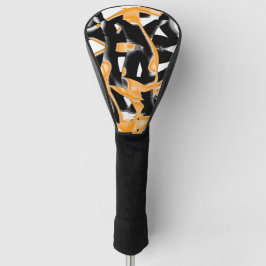 Merkwürdige Medaille verbrannter Bänder, orange we Golf Headcover