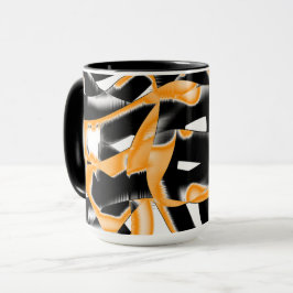 Merkwürdige Medaille verbrannter Bänder, orange we Tasse