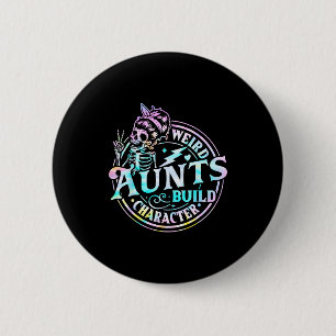 Merkwürdige Tanten bauen Charakter Tie Dye Totenko Button