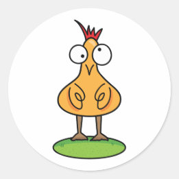 Merkwürdiger Hühneraufkleber | Farmtier-Kunst Runder Aufkleber