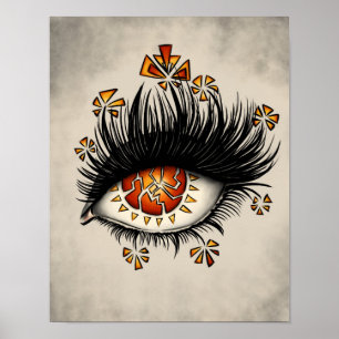 Merkwürdiges Auge der digitalen dunklen Kunst von  Poster
