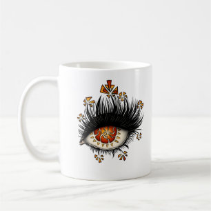 Merkwürdiges Auge der digitalen Kunst von Lava Kaffeetasse